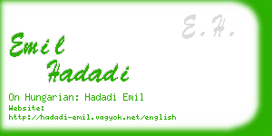 emil hadadi business card